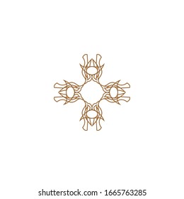 Ornament Logo Design Template Vector Decoration, Flourishes Calligraphic Elegant Royal Frame Lines. Good for Luxury Crest