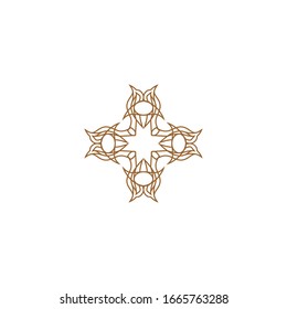 Ornament Logo Design Template Vector Decoration, Flourishes Calligraphic Elegant Royal Frame Lines. Good for Luxury Crest