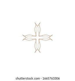 Ornament Logo Design Template Vector Decoration, Flourishes Calligraphic Elegant Royal Frame Lines. Good for Luxury Crest