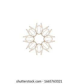 Ornament Logo Design Template Vector Decoration, Flourishes Calligraphic Elegant Royal Frame Lines. Good for Luxury Crest