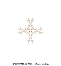 Ornament Logo Design Template Vector Decoration, Flourishes Calligraphic Elegant Royal Frame Lines. Good for Luxury Crest