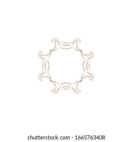 Ornament Logo Design Template Vector Decoration, Flourishes Calligraphic Elegant Royal Frame Lines. Good for Luxury Crest