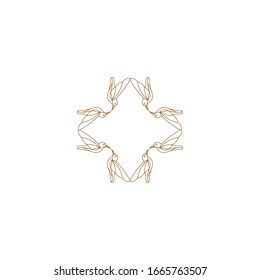 Dekoration der Vektorillustration für die Dekoration der Dekoration von Ornament-Logos, floriert kalligraphische Elegant-Royal-Rahmenlinien. Gut für Luxuscreme
