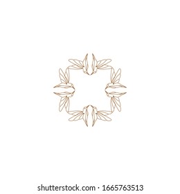 Ornament Logo Design Template Vector Decoration, Flourishes Calligraphic Elegant Royal Frame Lines. Good for Luxury Crest