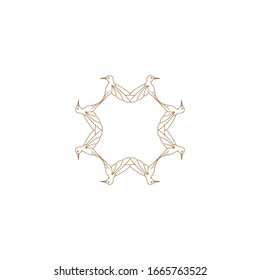 Ornament Logo Design Template Vector Decoration, Flourishes Calligraphic Elegant Royal Frame Lines. Good for Luxury Crest