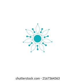 Ornament logo design universal flower 