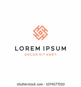 Ornament logo design vector. Universal vector logo.