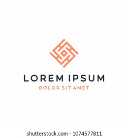 Ornament logo design vector. Universal vector logo.