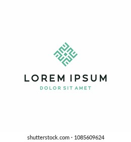 Ornament logo design vector. Universal vector logo.