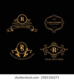 Ornament Logo Icon Vector Design Stock Vector.