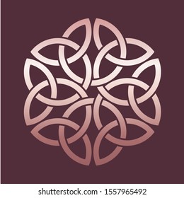 Сeltic ornament for logo. Stencil celtic knot for print. Ethnic ornament for design. Vector stock illustration.