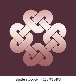 Сeltic ornament for logo. Stencil celtic knot for print. Ethnic ornament for design. Vector stock illustration.