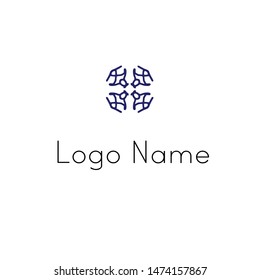 ornament logo, vector logo professional white background