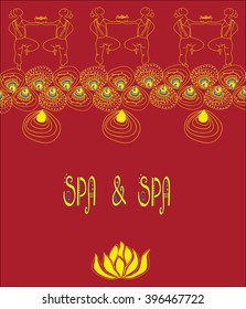 ornament with lotus for spa