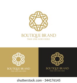 Ornament Luxury Boutique Hotel and Fashion brand Logo Template