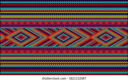Ornament  is made in bright, juicy, perfectly matching colors. Ornament, mosaic, ethnic, folk pattern. 