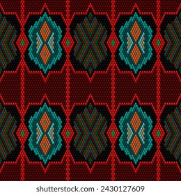 Ornament  is made in bright, juicy, perfectly matching colors. Ornament, mosaic, ethnic, folk pattern. 