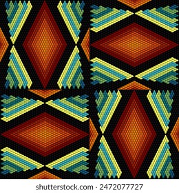 Ornament  is made in bright, juicy, perfectly matching colors. Ornament, mosaic, ethnic, folk pattern. 