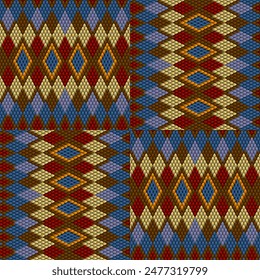 Ornament  is made in bright, juicy, perfectly matching colors. Ornament, mosaic, ethnic, folk pattern. 