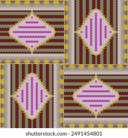 Ornament  is made in bright, juicy, perfectly matching colors. Ornament, mosaic, ethnic, folk pattern. 