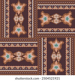 Ornament  is made in bright, juicy, perfectly matching colors. Ornament, mosaic, ethnic, folk pattern. 