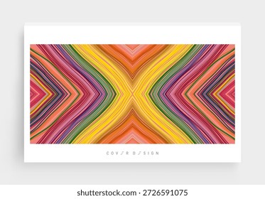 Ein Ornament aus farbigen Seidenfäden in Form einer X. Geometrischen Tapete. Streifen. Illustration für Broschüre, Poster, Umschlag, Karte, Präsentation, Flyer oder Banner.