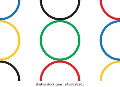 Ornament made of colored rings.