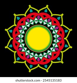 ornament mandala art design and vector art illustration