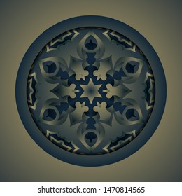ornament mandala background, laser cutting decoration