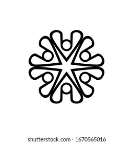 Ornament mandala circle simple design template