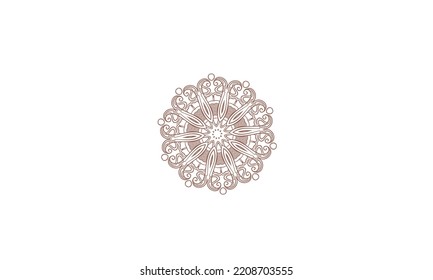 Ornamento Mandala Diseño del logo decorativo del vector