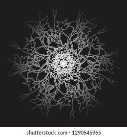 Ornament. Mandala flower. Round pattern. Flowers. Mandala. T-shirt print.Vector illustration.