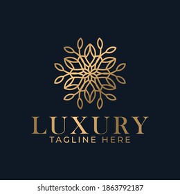 Ornament Mandala Logo Vector Design For Business Industry. Elegant Premium Logo Symbol and Icon Template for Beauty and Massage
