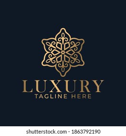 Ornament Mandala Logo Vector Design For Business Industry. Elegant Premium Logo Symbol and Icon Template for Beauty and Massage