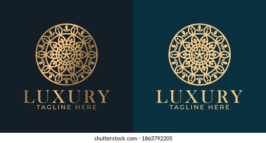 Ornament Mandala Logo Vector Design For Business Industry. Elegant Premium Logo Symbol and Icon Template for Beauty and Massage