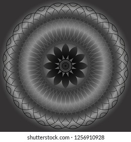 Ornament with mandala. Vector Illustration.
