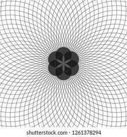 Ornament with mandala. Vector Illustration.