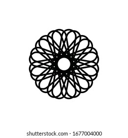 Ornament mandala vector simple pattern linear design
