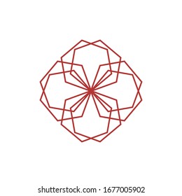 Ornament mandala vector simple pattern hexagon linear design