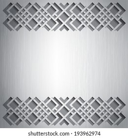 Ornament, metallic background.