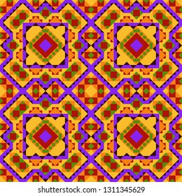 The ornament in the Mexican style. Seamless pattern. Abstraction.