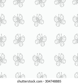 Ornament from monochrome butterflies, compiled for the background. Vector illustration.