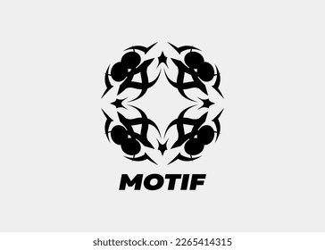 ornament motif flower Beautiful art