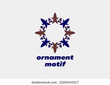 ornament motif flower Beautiful art