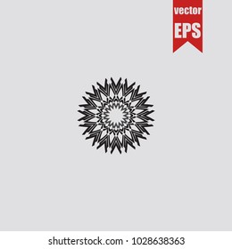 Ornament napkin lace in trendy isolated on grey background.Vector illustration.