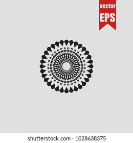 Ornament napkin lace in trendy isolated on grey background.Vector illustration.