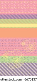 Ornament narrow of stripes pink