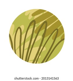 ornament from natural materials in a round window.  ideal for decoration and adopted on fabric.  leaves, flowers, moss, grass, ecology
