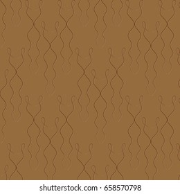 Ornament on brown background, vector illustration
