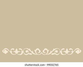 Ornament auf braunem Hintergrund, Vektorgrafik